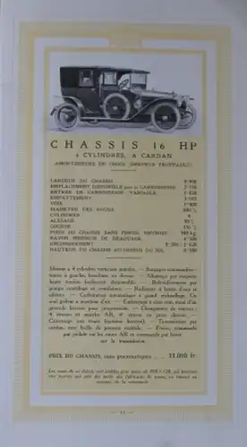 Peugeot Modellprogramm 1912 Automobilprospekt (4198)