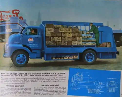 Chevrolet Trucks Modellprogramm 1953 Lastwagenprospekt (4221)