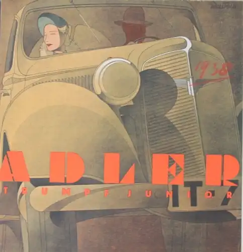 Adler Trumpf Junior Modellprogramm 1936 Reuters Motive Automobilprospekt (4362)