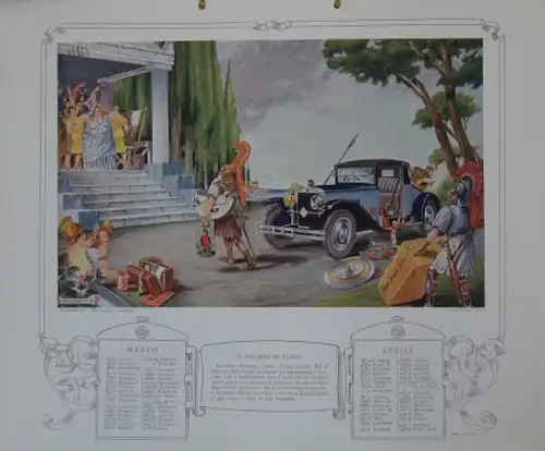 Itala Automobile Jahreskalender 1929 von Biscaretti (4376)