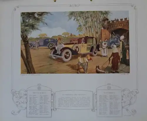 Itala Automobile Jahreskalender 1929 von Biscaretti (4376)