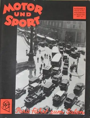 "Motor & Sport" Motor-Zeitschrift Pössneck 1933 (4392)
