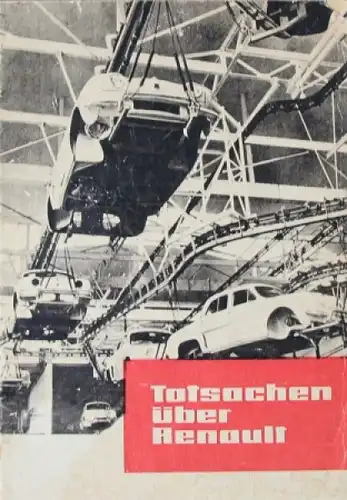 Renault Modellprogramm 1958 "Tatsachen über Renault" Automobilprospekt (4443)