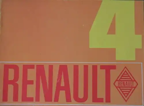 Renault 4 Modellprogramm 1970 Automobilprospekt (4459)