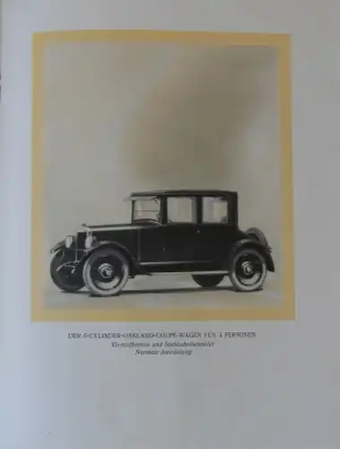 Oakland Sechs-Cylinder Modellprogramm 1924 Automobilprospekt (4525)