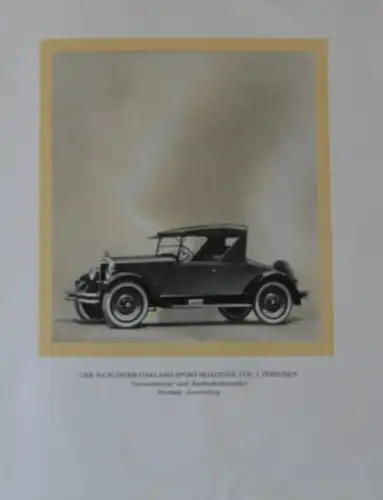 Oakland Sechs-Cylinder Modellprogramm 1924 Automobilprospekt (4525)