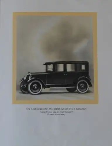 Oakland Sechs-Cylinder Modellprogramm 1924 Automobilprospekt (4525)