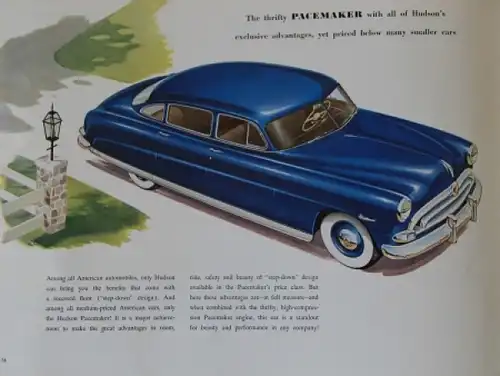Hudson Modellprogramm 1952 Automobilprospekt (4532)
