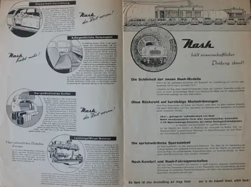 Nash Modellprogramm 1951 "Pionier bleibt Pionier" Automobilprospekt (4608)