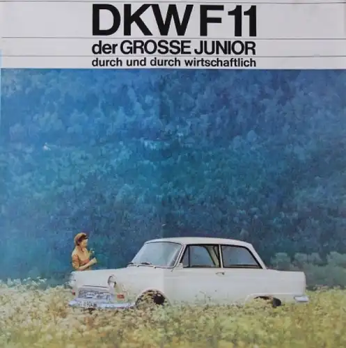 DKW F11 Modellprogramm 1963 "Der große Junior" Automobilprospekt (4622)