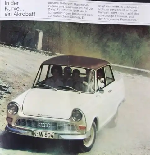 DKW F11 Modellprogramm 1963 "Der große Junior" Automobilprospekt (4622)