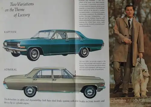 Opel Kapitän Admiral Modellprogramm 1964 "The three big discoveries" Automobilprospekt (4699)