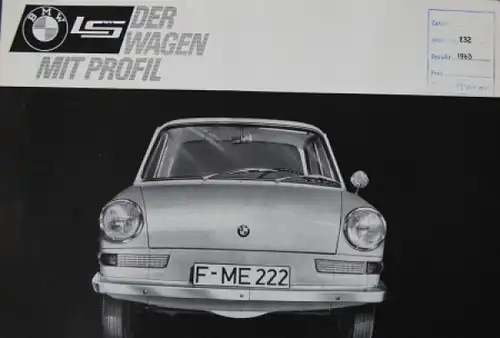 BMW 700 LS Modellprogramm 1963 "Der Wagen mit Profil" Automobilprospekt (4733)