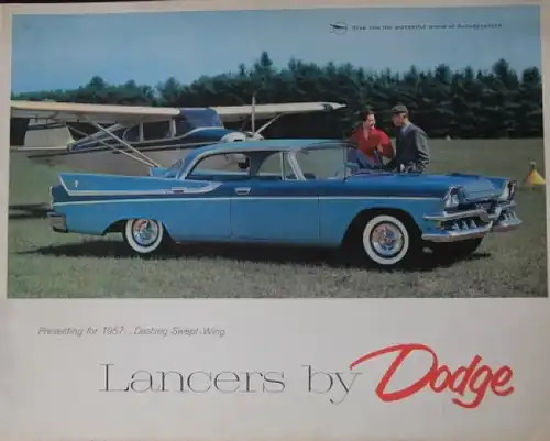 Dodge Lancer Modellprogramm 1957 Automobilprospekt (4765)