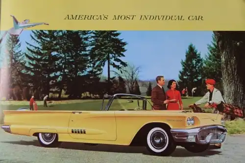 Ford Thunderbird Modellprogramm 1958 "The 4-Passenger" Automobilprospekt (4791)