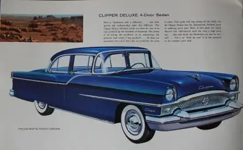 Packard Clipper Modellprogramm 1955 Automobilprospekt (4796)