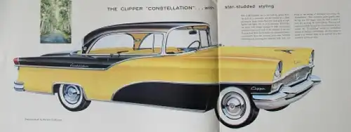 Packard Clipper Modellprogramm 1955 Automobilprospekt (4796)