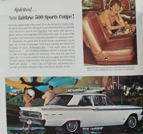Ford Modellprogramm 1962 "Live it up..." Automobilprospekt (4812)