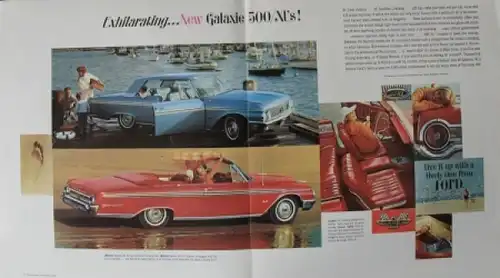 Ford Modellprogramm 1962 "Live it up..." Automobilprospekt (4812)