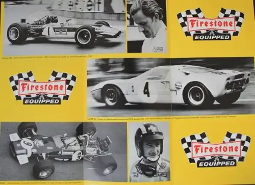 Firestone 1969 "Diese Schweizer Fahrer siegen" Reifen-Prospekt (4883)