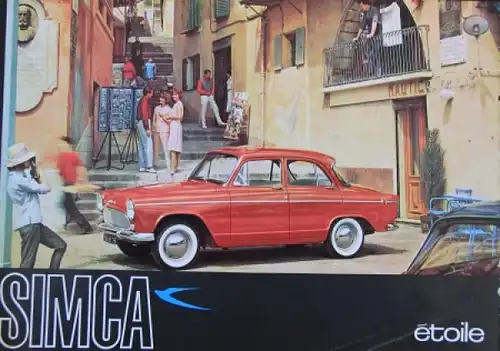 Simca Aronde Etoile Modellprogramm 1960 Automobilprospekt (4905)