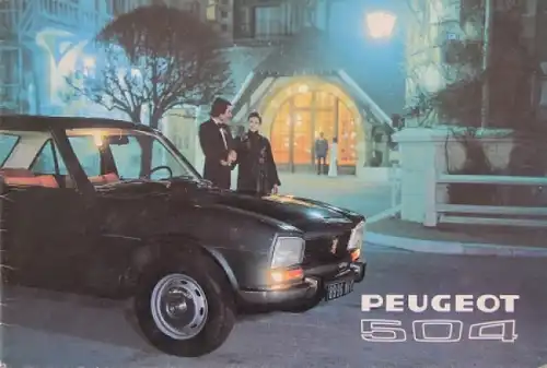 Peugeot 504 Modellprogramm 1972 Automobilprospekt (4967)