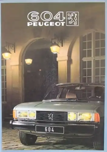 Peugeot 604 Modellprogramm 1982 Automobilprospekt (4969)