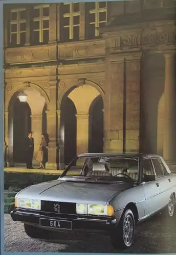 Peugeot 604 Modellprogramm 1982 Automobilprospekt (4969)