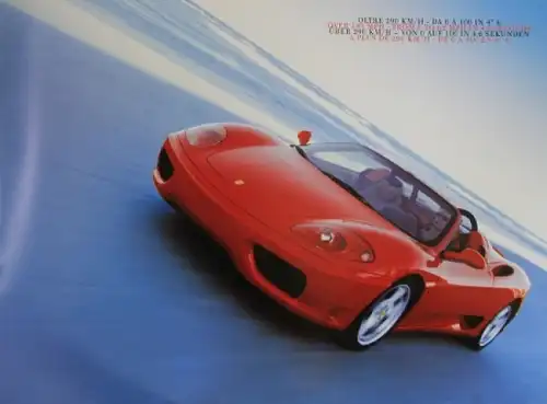 Ferrari 360 Spider Modellprogramm 2000 Automobilprospekt (4956)