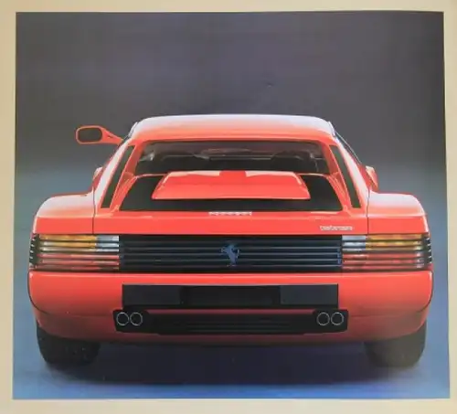 Ferrari Testarossa Modellprogramm 1984 Automobilprospekt (4963)