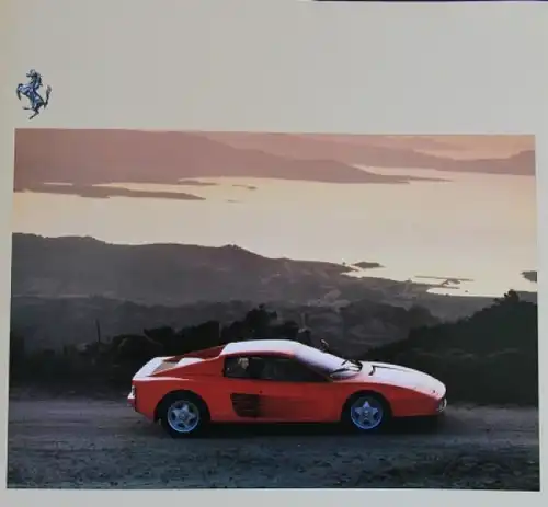 Ferrari Testarossa Modellprogramm 1984 Automobilprospekt (4963)