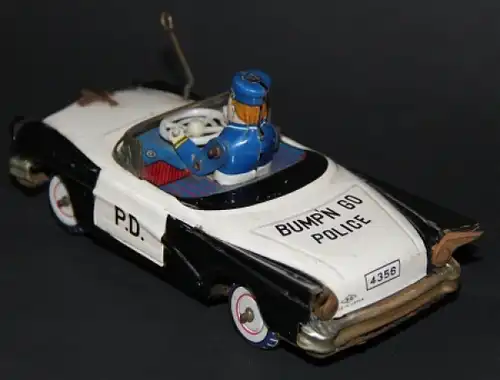 Yoshiya Chevrolet "Bump'n go Police-Car" 1963 Blechmodell mit Friktionsantrieb (5150)