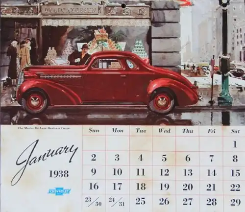 Chevrolet Master Deluxe Jahreskalender 1938 (5155)