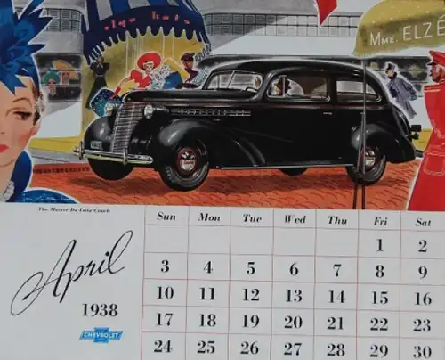 Chevrolet Master Deluxe Jahreskalender 1938 (5155)