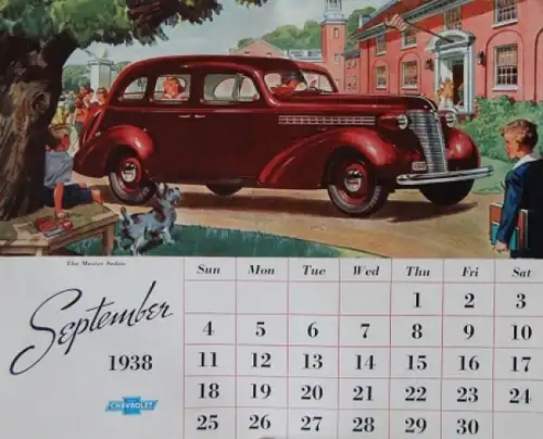 Chevrolet Master Deluxe Jahreskalender 1938 (5155)