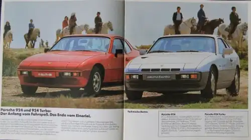 Porsche 944 Modellprogramm 1981 Automobilprospekt (5189)