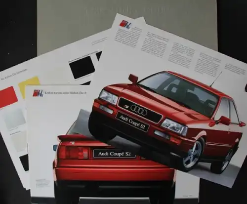 Audi Modellprogramm 1990 "Das Audi Coupe S2" Automobilprospekt-Mappe (5363)