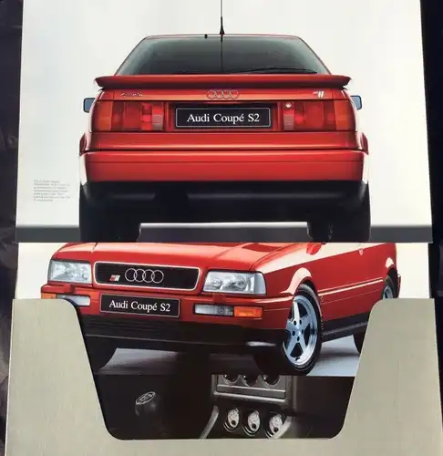 Audi Modellprogramm 1990 "Das Audi Coupe S2" Automobilprospekt-Mappe (5363)