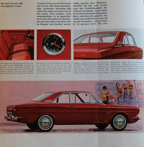 Ford Taunus 12 M + 15 M Modellprogramm 1966 "Der neue Taunus" Automobilprospekt (5396)