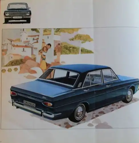 Ford Taunus 12 M + 15 M Modellprogramm 1966 "Der neue Taunus" Automobilprospekt (5396)