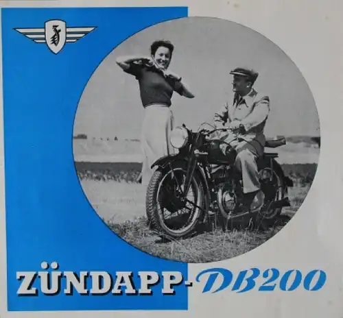 Zündapp DB 200 Modellprogramm 1939 Motorradprospekt (5615)