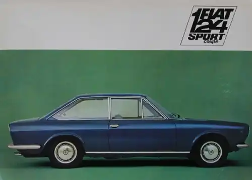 Fiat 124 Sport Coupe Modellprogramm 1969 Automobilprospekt (5617)
