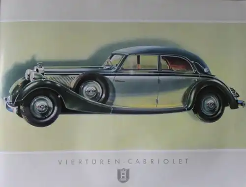 Horch 3,8 Liter V-8 Zylinder Modellprogramm 1937 Automobilprospekt (5650)
