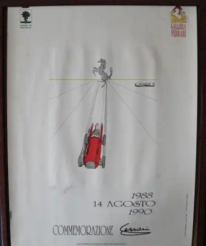 Ferrari Galleria Vezzali-Poster 1990 "Commemorazione" siginiert und nummeriert (5665)
