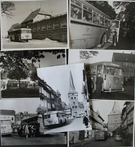 Büssing-NAG Bus auf Reisen durch Deutschland 1955 sieben Originalfotos (5761)
