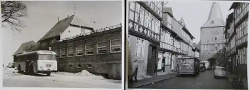 Büssing-NAG Bus auf Reisen durch Deutschland 1955 sieben Originalfotos (5761)