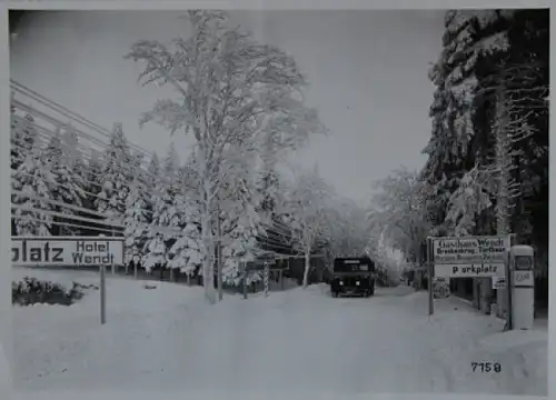 Büssing-NAG Bus D 38 im Harz 1928 Werksfoto (5790)