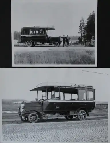 Büssing-NAG Bus am St. Andreasberg im Harz 1919 zwei Werksfoto (5811)
