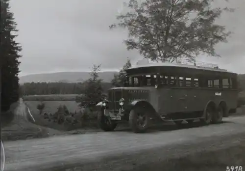 Büssing-NAG Bus Doppelachser "Reichspost" 1925 Werksfoto (5838)