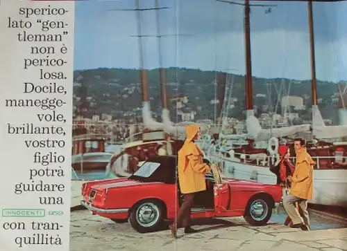 Innocenti 950 Spider Modellprogramm 1961 Automobilprospekt (6062)